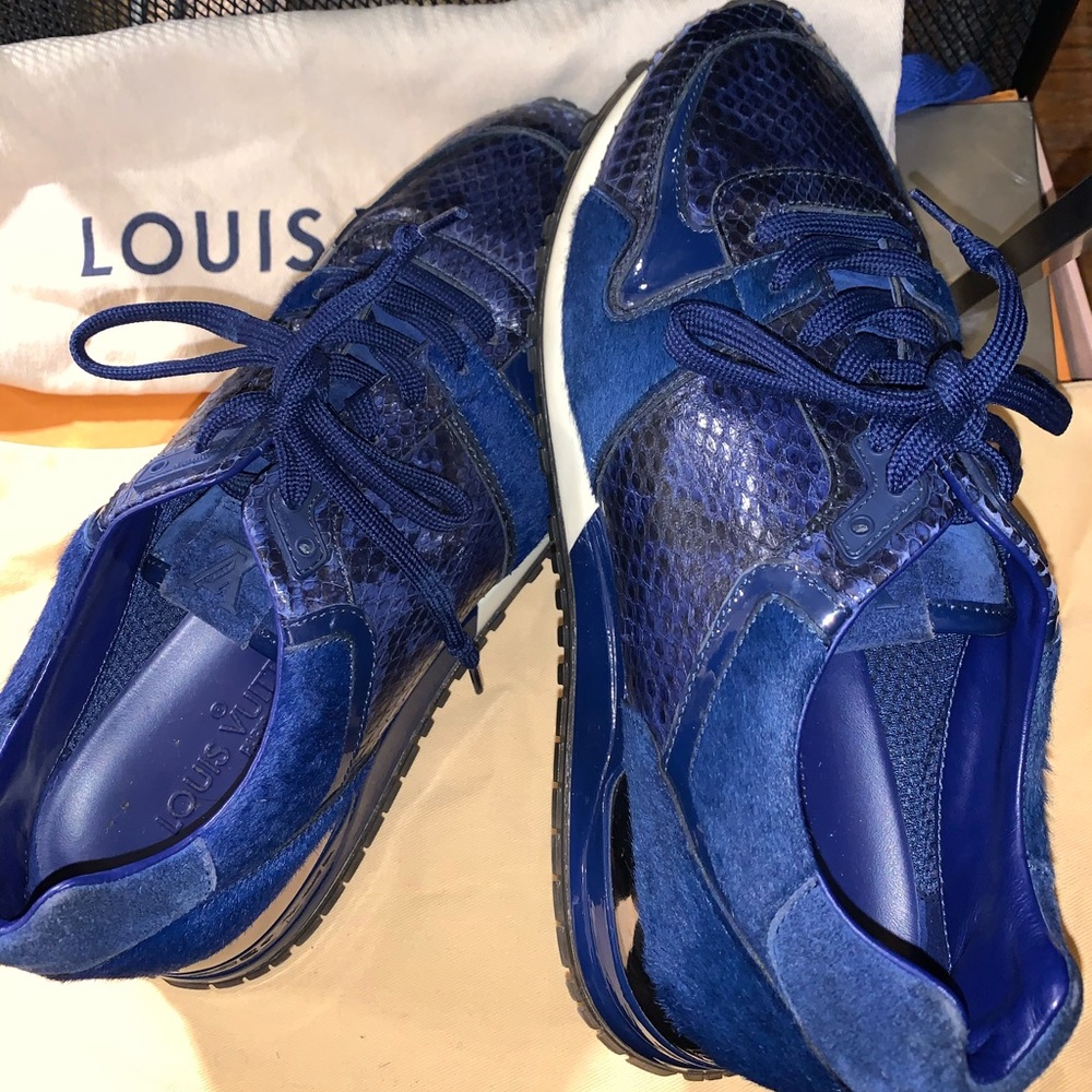 Authentic Louis Vuitton Python And Pony Sneakers - image 4